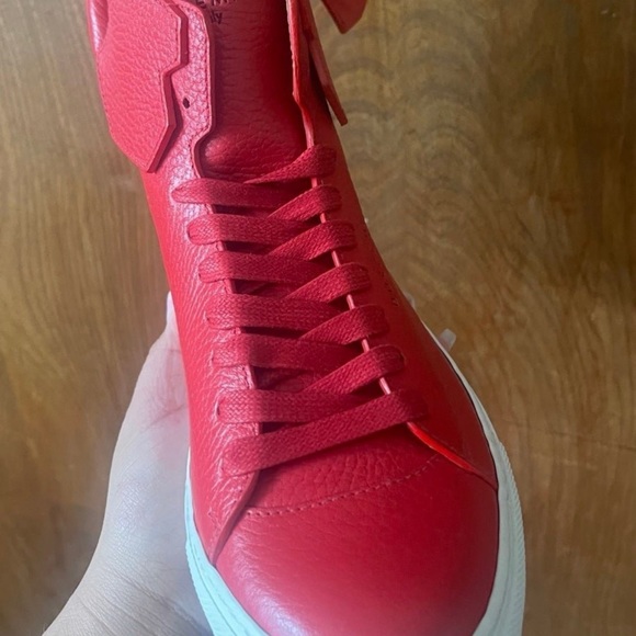 Baskets BUSCEMI 125mm - Cuir Rouge, Taille 41 EU, Neuves Avec Emballage D'origine